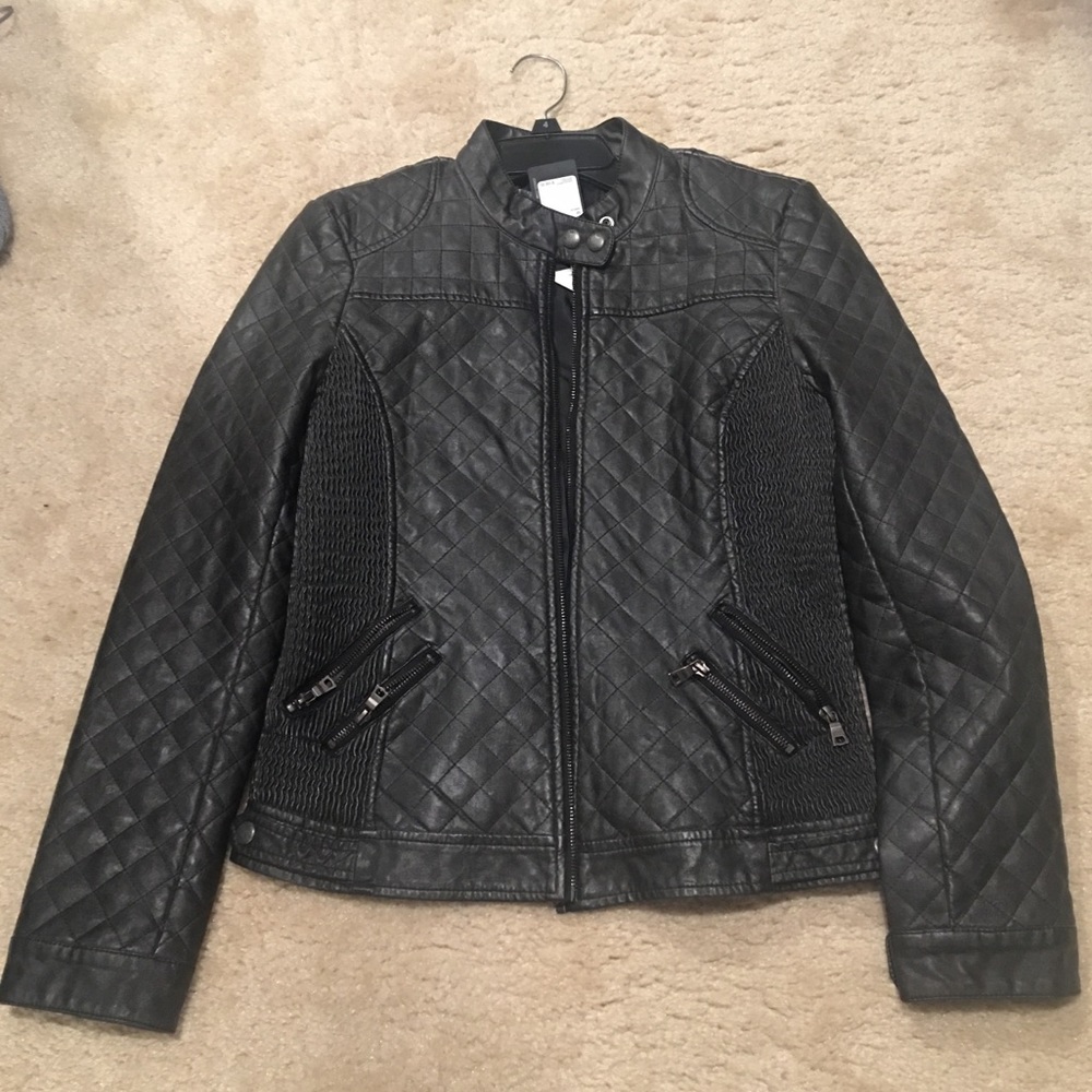 Guess Faux Leather Biker Jacket